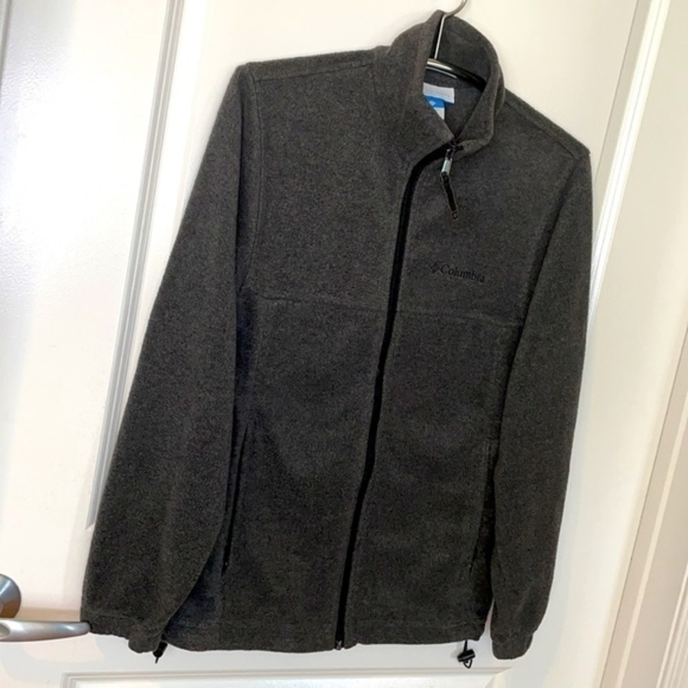 COLUMBIA | Women’s Dark Gray COLUMBIA Full Zip Collared Sweatshirt Size S - Picture 6 of 8